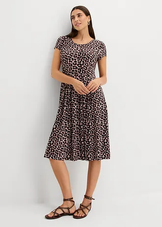 Rochie din jerse cu imprimeu leo • imprimat leo • magazin bonprix