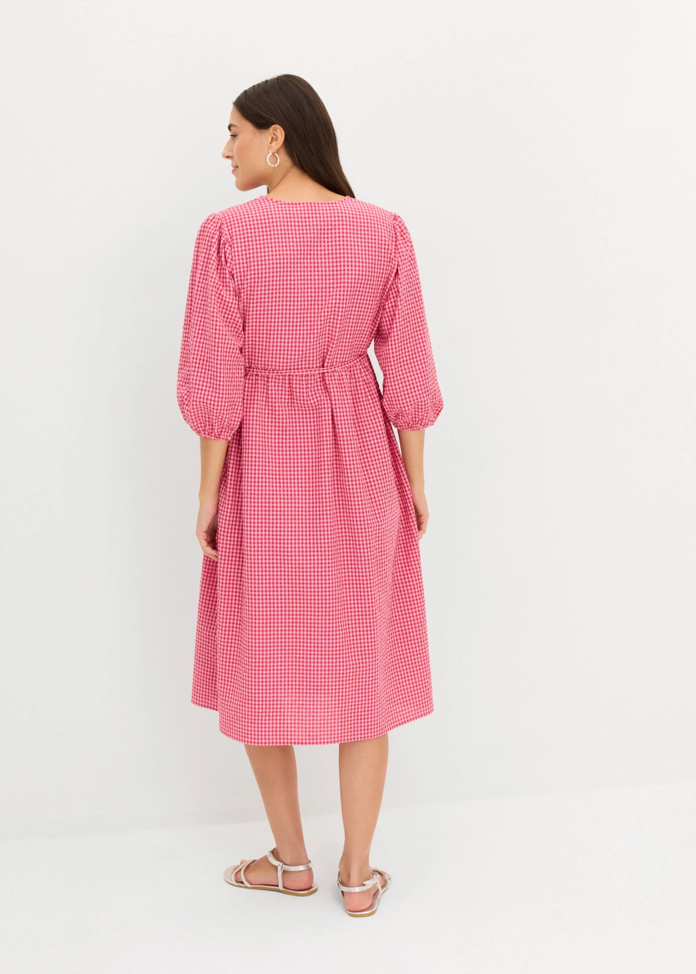 Wikkeljurk van gestructureerd materiaal • kersenrood/roze • bonprix online shop