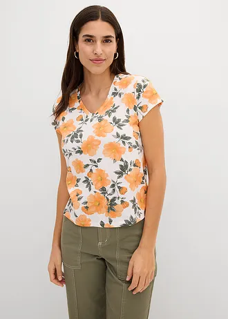 T-shirt 100% coton • blanc imprimé • Boutique bonprix