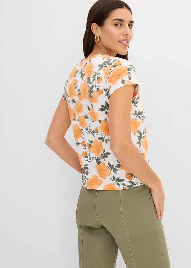 T-shirt 100% coton, Couleur: blanc imprimé