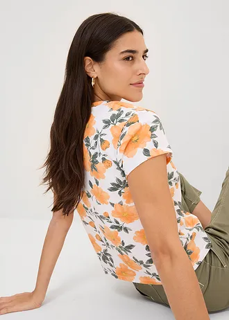 Tricou din bumbac 100% • alb • magazin bonprix