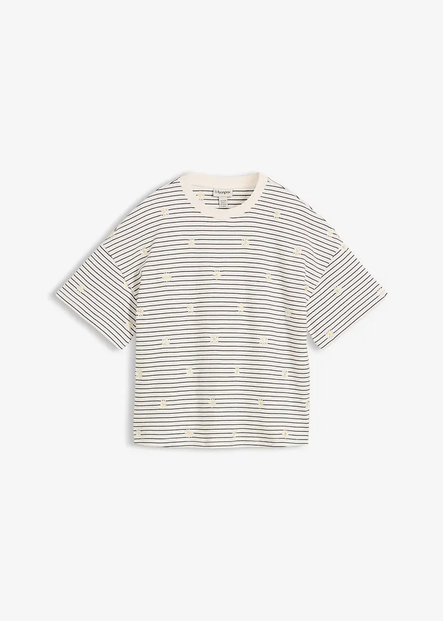 Gestreept T-shirt van puur katoen