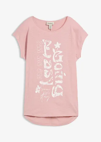 T-shirt long 100% coton • rose cendré • Boutique bonprix