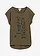 T-shirt long 100% coton, Couleur: olive foncé-noir graphique