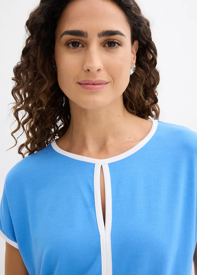 T-shirt avec passepoil • bleu moyen-écru • product-page.page-title-suffix