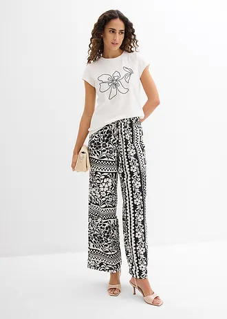 T-shirt en coton extensible • ecru • Boutique bonprix