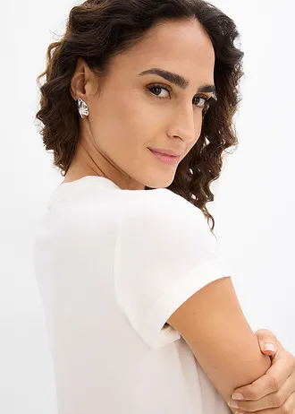 Tričko z bavlneného mixu • biela vlna • obchod bonprix