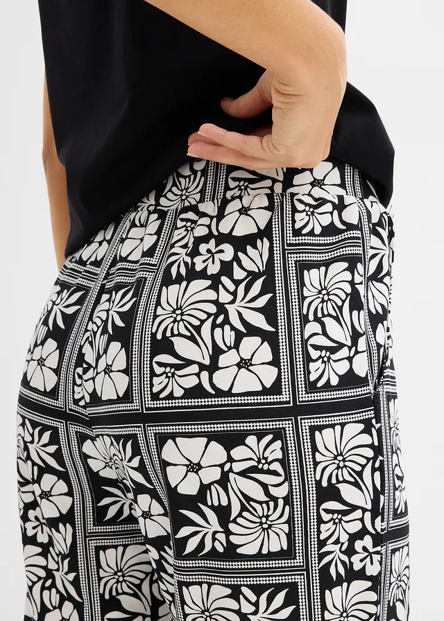 Jersey broek van Punto di Roma • zwart-wolwit gedessineerd • product-page.page-title-suffix