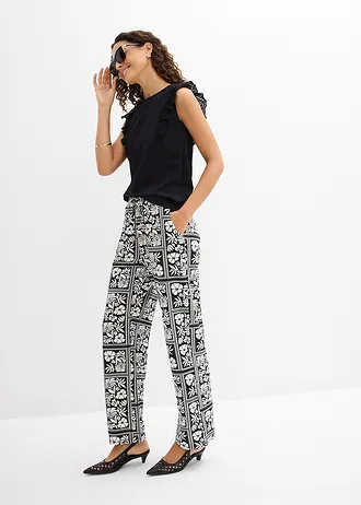 Top van katoenmix • zwart • bonprix online shop