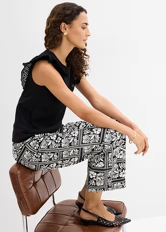 Top din mix de bumbac • negru • magazin bonprix