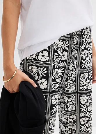 Oversize triko z čisté bavlny • bílo-černá • bonprix obchod