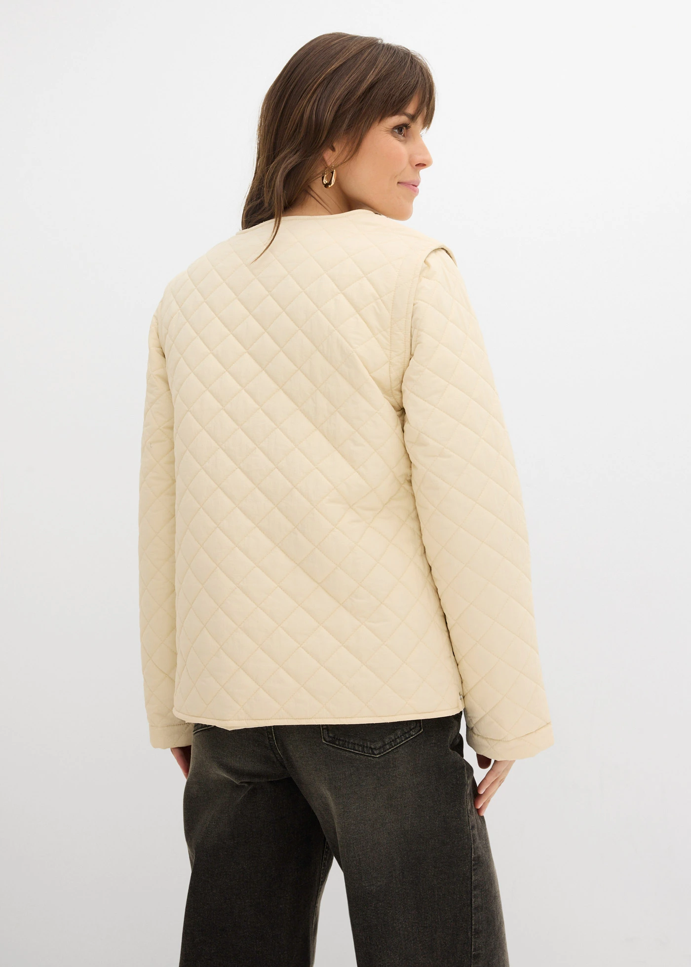 Lichte 6-in1 zwangerschapsjas en bodywarmer met draaginzet • beige • bonprix online shop