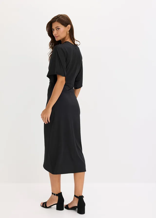 Robe midi effet twisté • noir • product-page.page-title-suffix