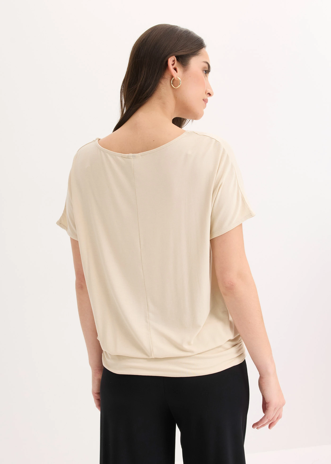 Tričko z mäkkého viskózového mixu • svetlopiesková • obchod bonprix