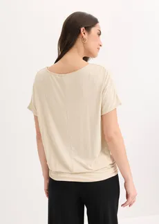 T-shirt z miękkiej mieszanki wiskozy • jasny piaskowy • sklep bonprix