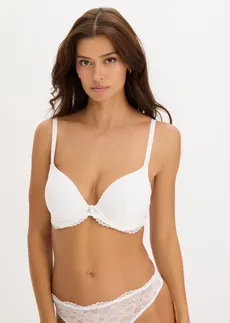Soutien-gorge push-up avec dentelle • blanc • Boutique bonprix