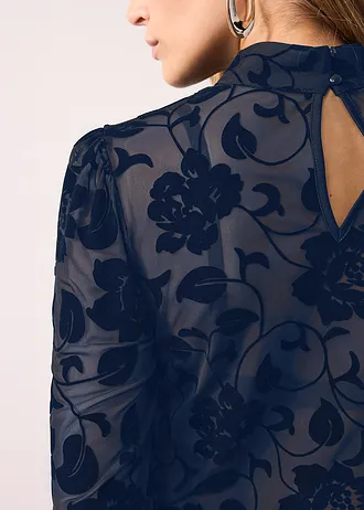 Licht transparante longsleeve • donkerblauw • bonprix online shop