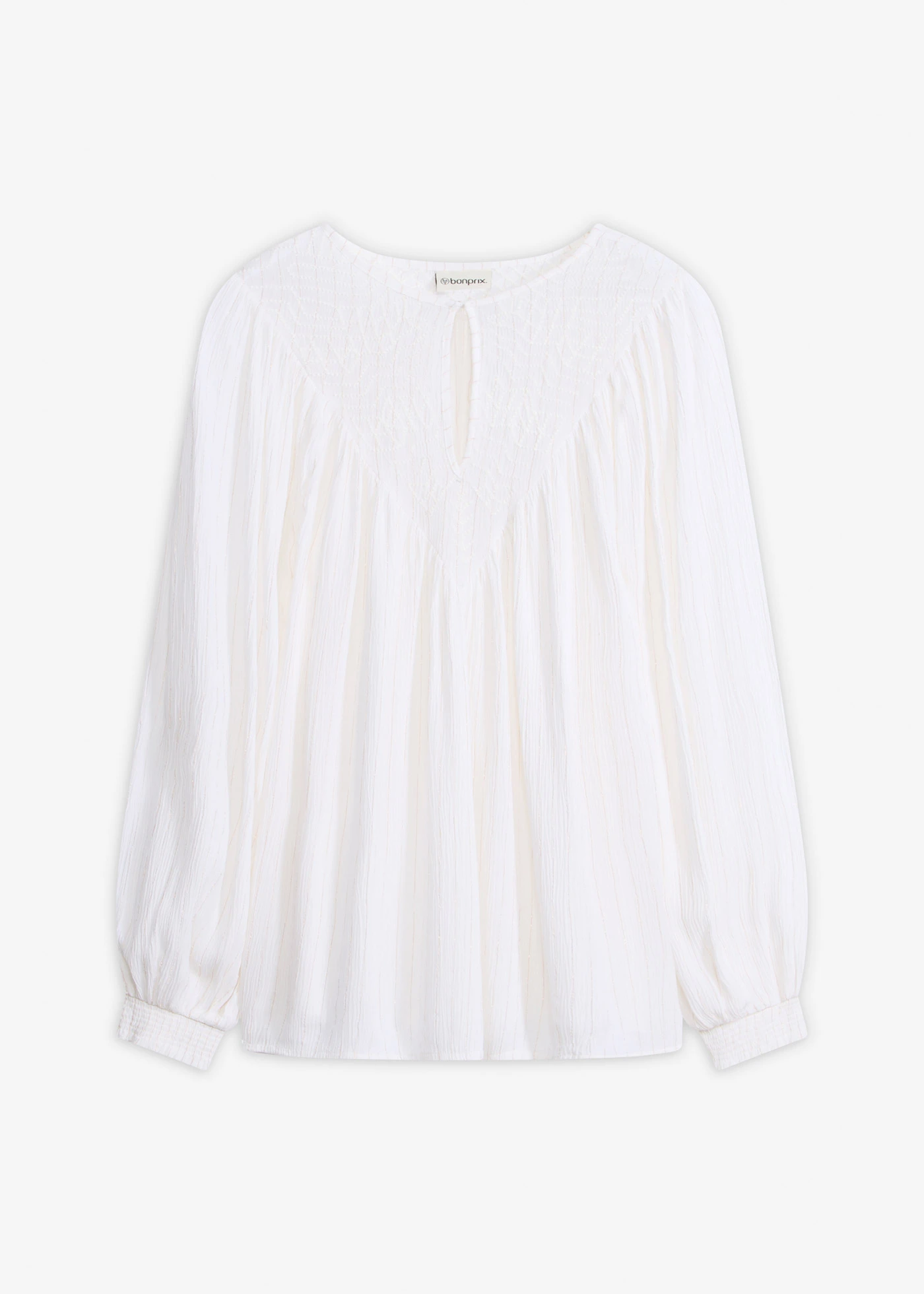 Tunique brodée • blanc-doré métallisé • Boutique bonprix