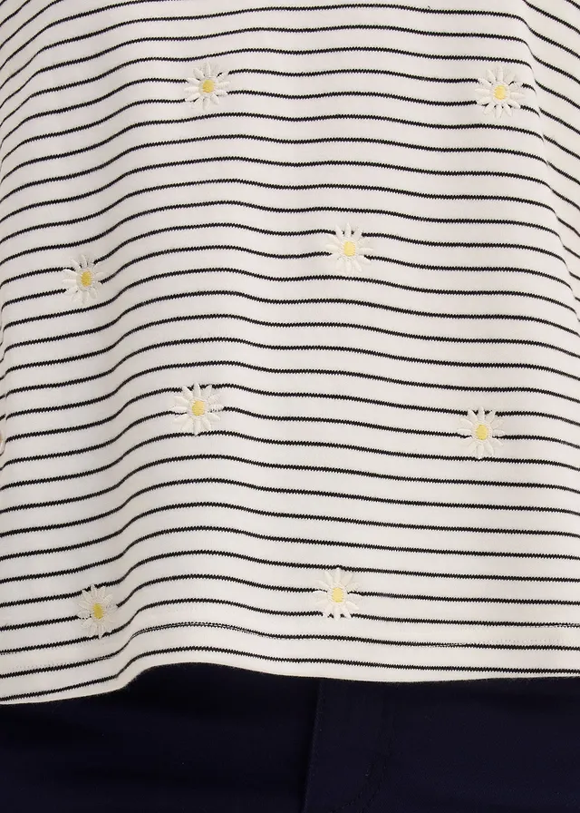 Gestreept T-shirt van puur katoen • wolwit/zwart gestreept • product-page.page-title-suffix