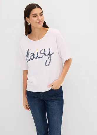 Sweater van viscose mix, Kleur: wit