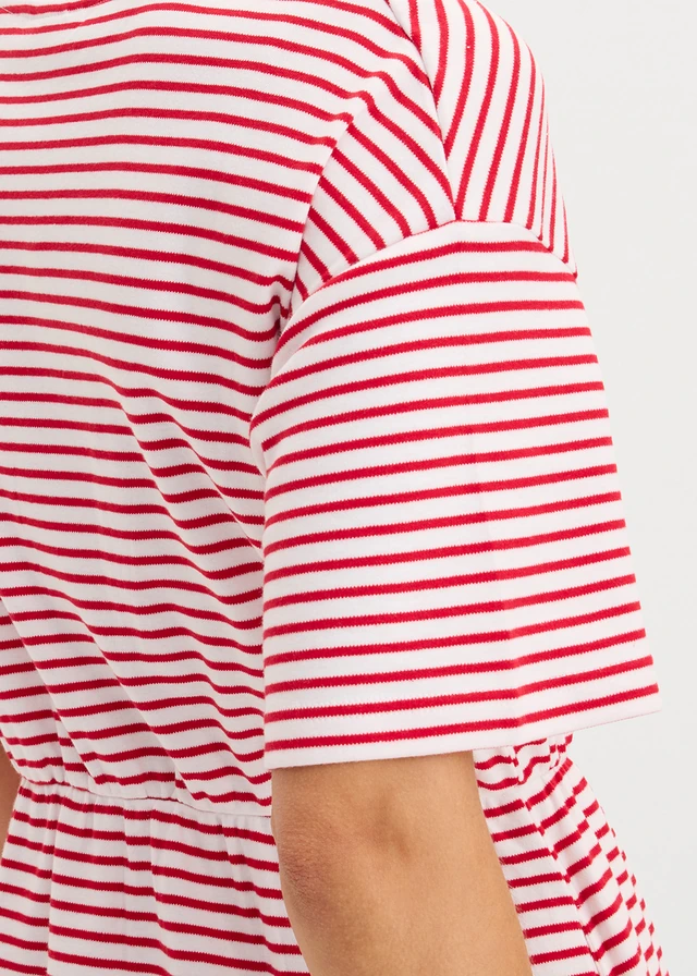 Robe en jersey 100% coton • rouge/blanc rayé • product-page.page-title-suffix