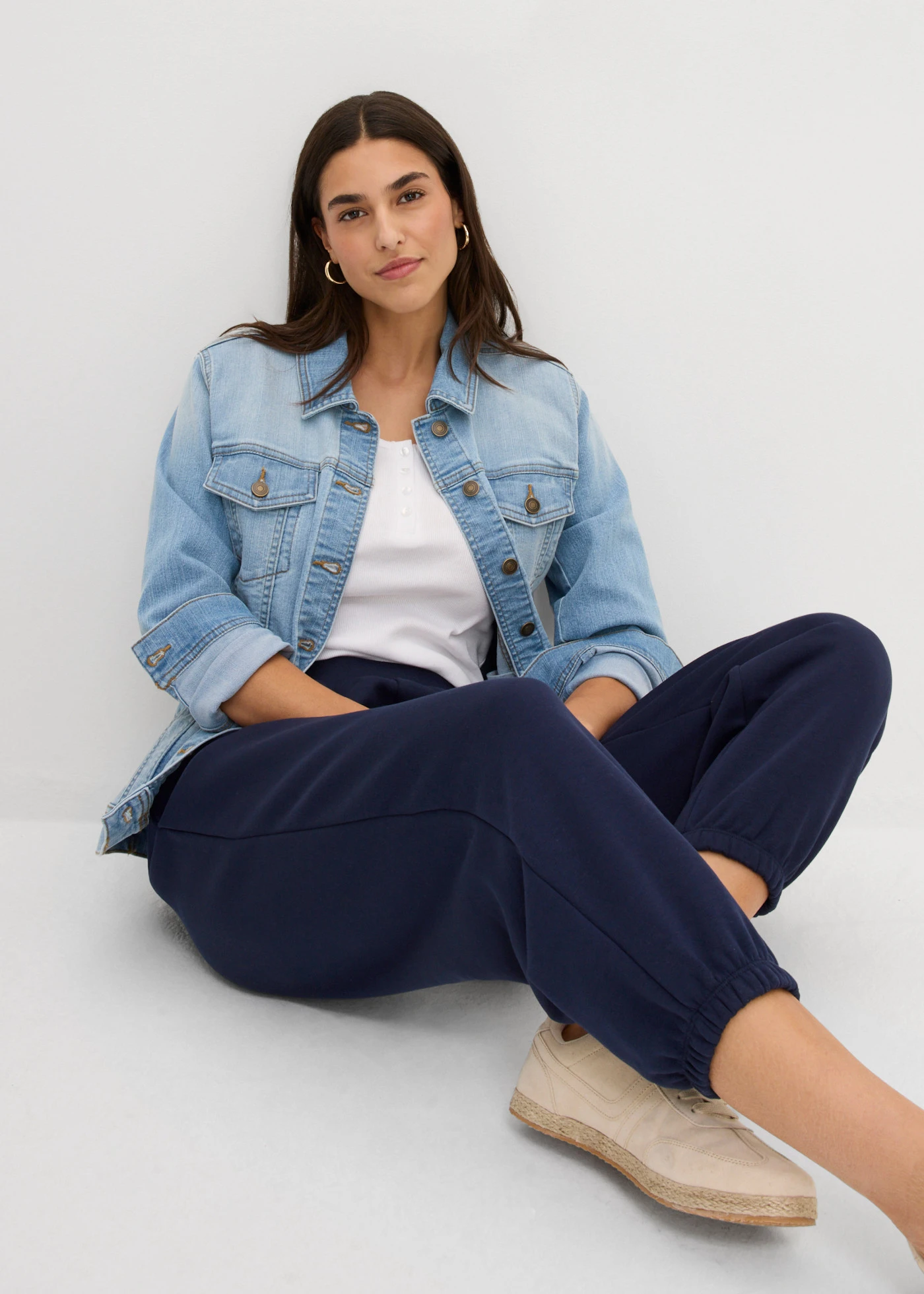 Sweatpants, ballonlijn • donkerblauw • bonprix online shop