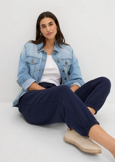 Pantalon sweat, coupe ballon • bleu foncé • Boutique bonprix