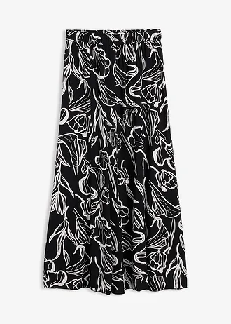 Maxi rok van viscose met crinkle-effect