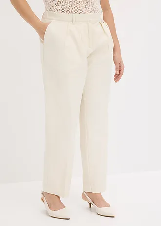 Nadrág tiszta pamutból, szín: gyapjúfehér