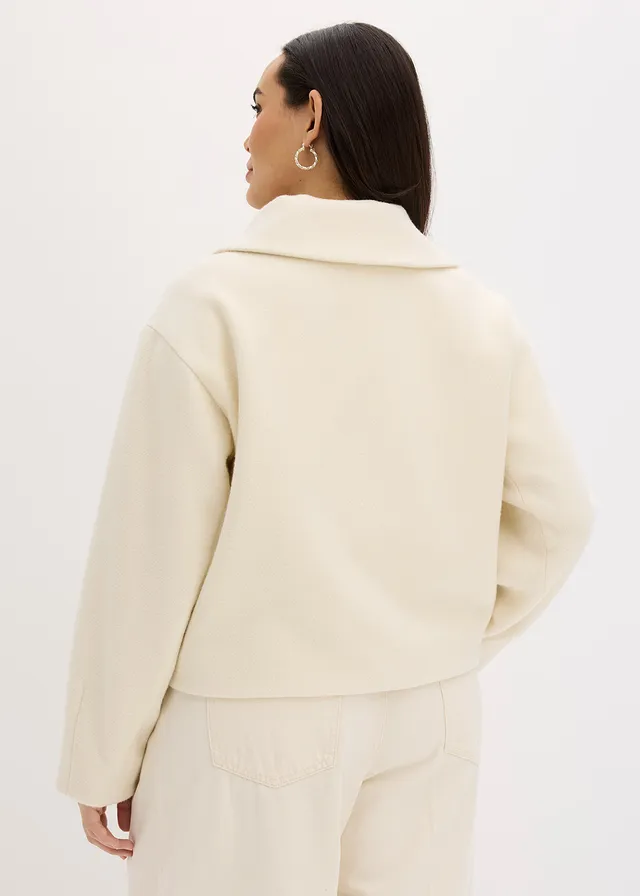Veste oversize doublée, Couleur: écru
