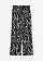 Broek van viscose, Kleur: zwart/wolwit gebloemd