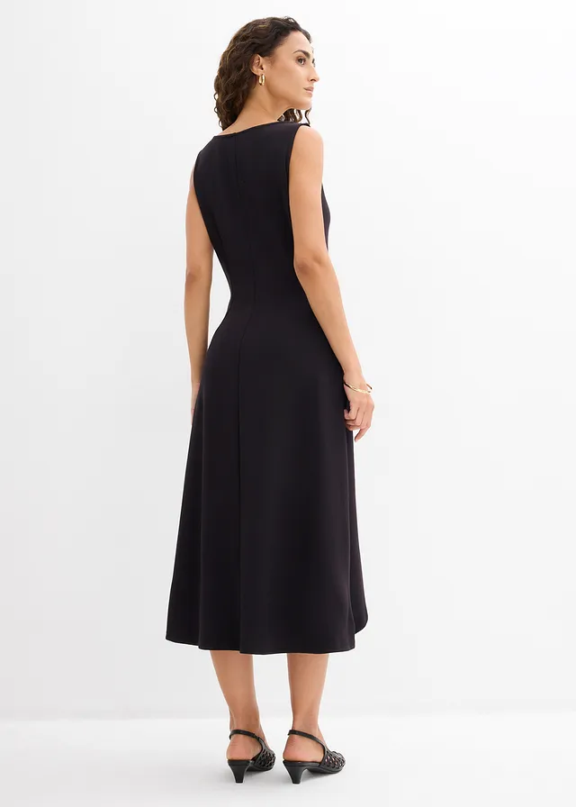 Robe en jersey fluide, Couleur: noir