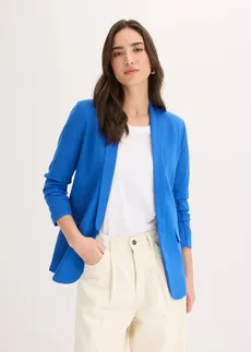 Blazer à manches froncées, Couleur: bleu arctique