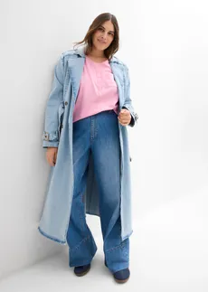 T-shirt à encolure boutonnée, Couleur: rose