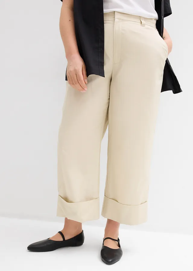 Chino broek van puur biologisch katoen, Kleur: lichtsand