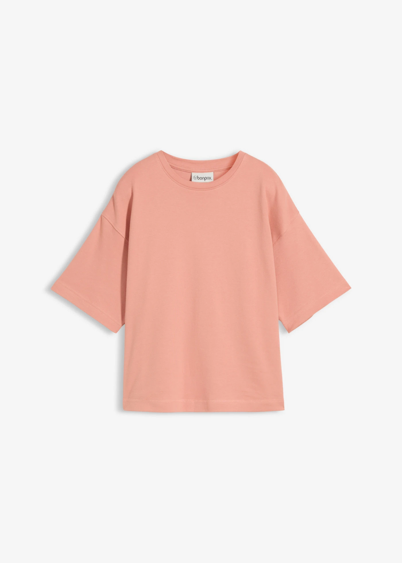 T-shirt boxy en coton épais • marron poudré • Boutique bonprix