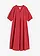 Robe midi 100% coton, Couleur: rouge cerise
