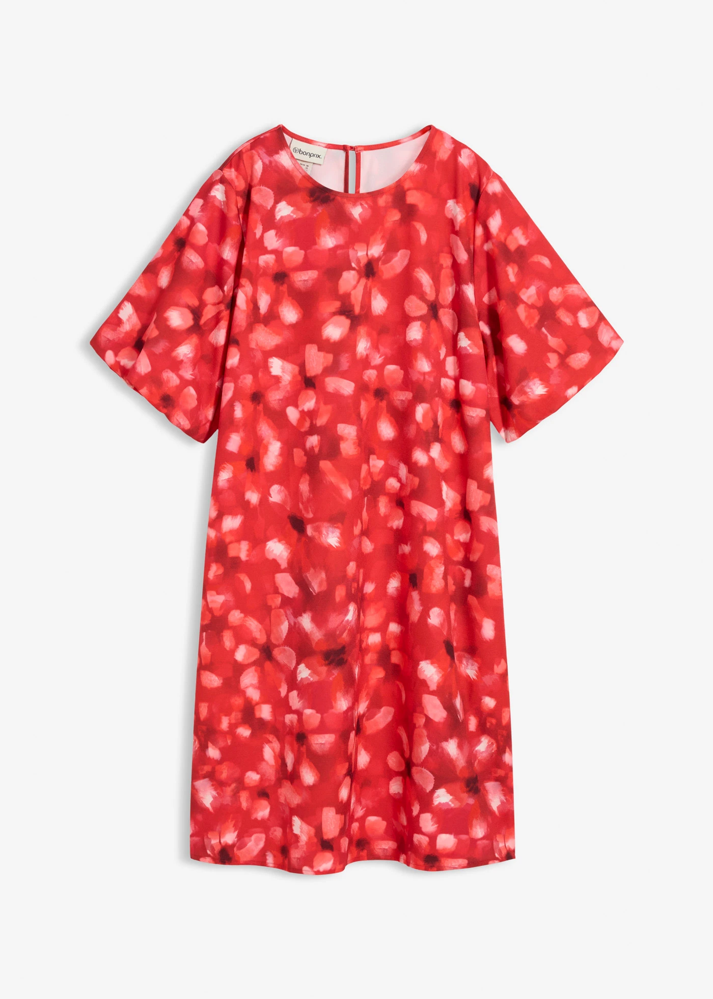 Robe à manches ballon • rouge floral • Boutique bonprix