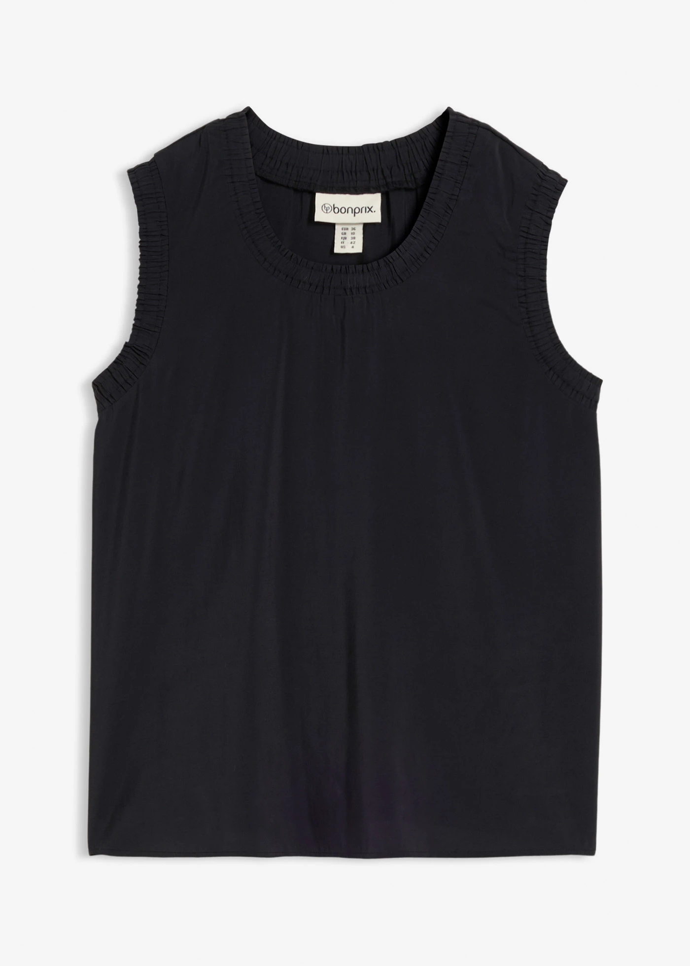 Bluză-top din amestec de viscoză • negru • magazin bonprix