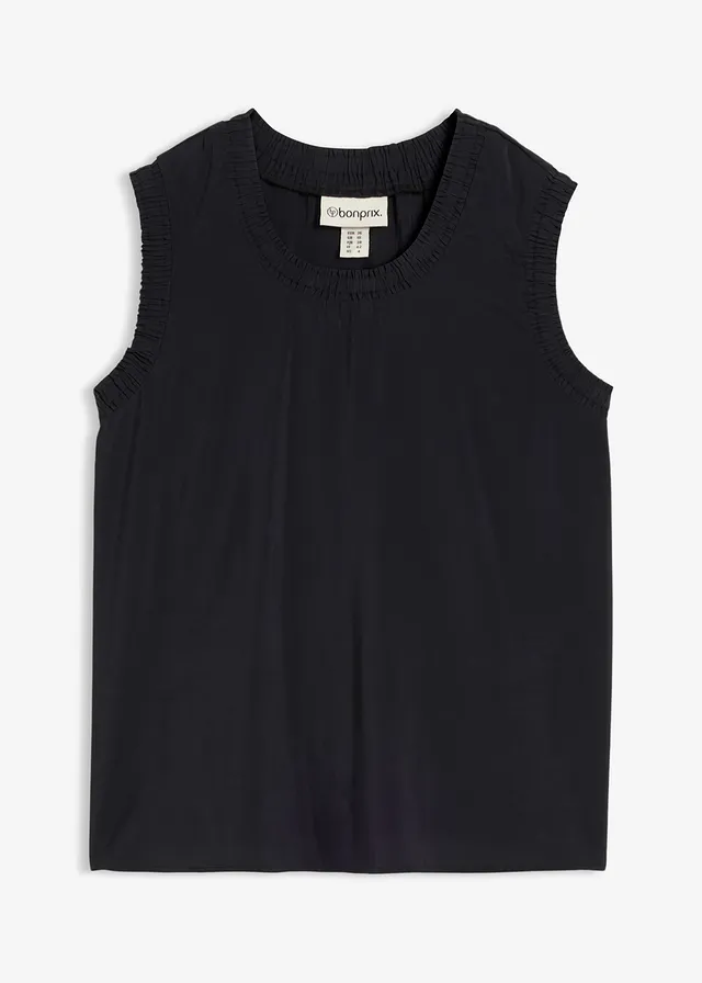 Bluză-top din amestec de viscoză • negru • magazin bonprix