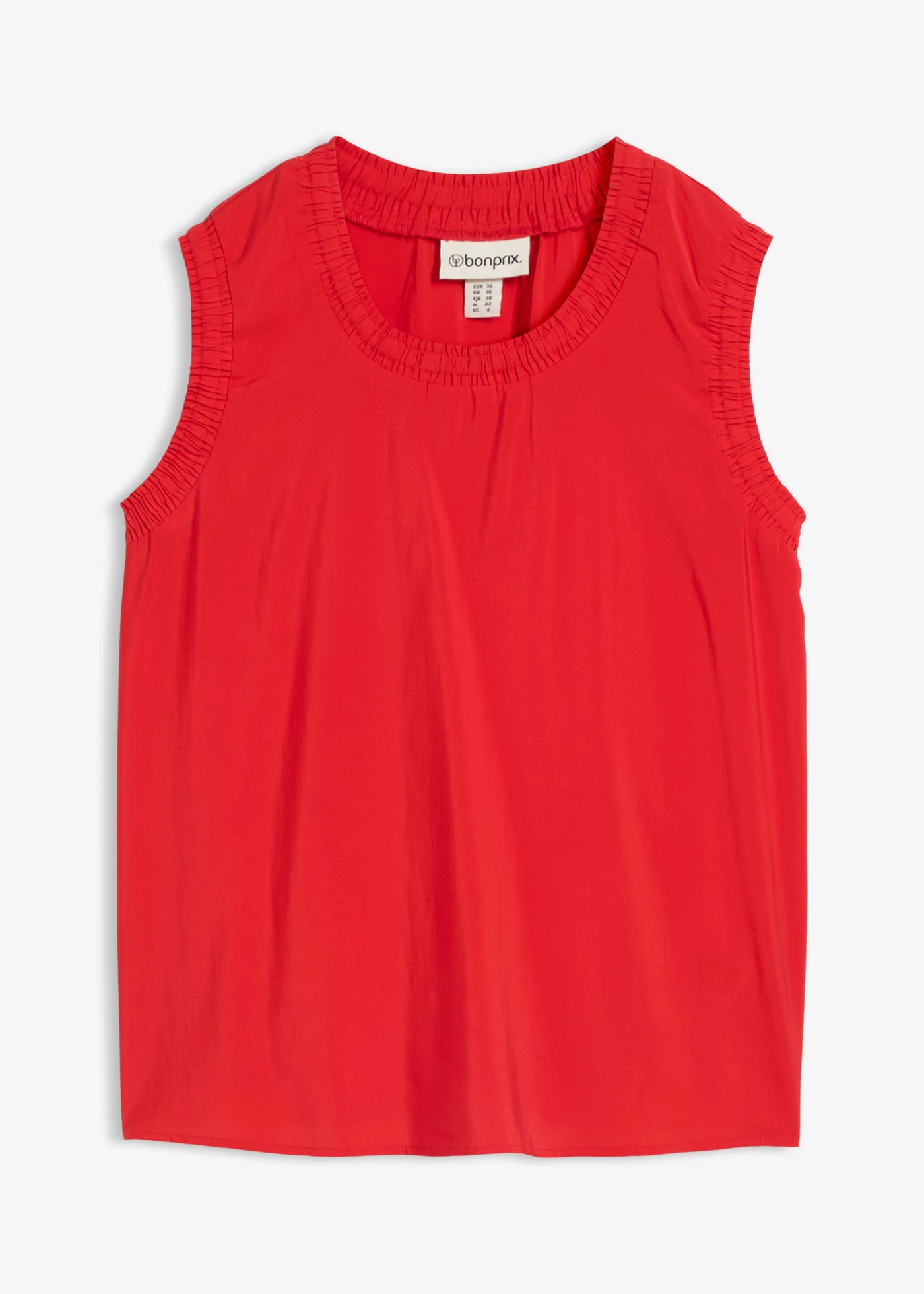 Top sans manches en viscose mélangée • fraise • Boutique bonprix