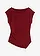 Top asymétrique en Punto di Roma, Couleur: rouge rubis