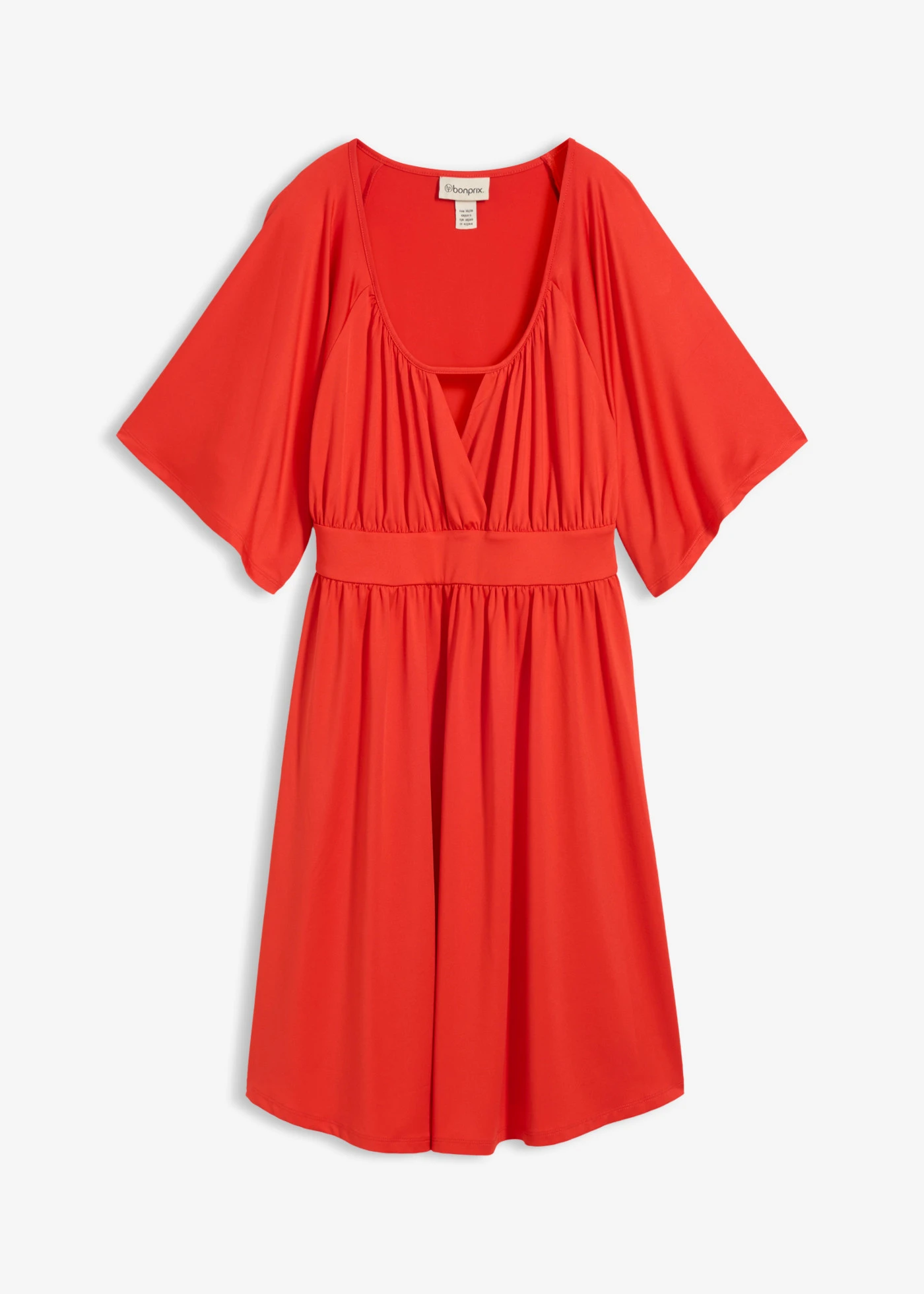 Mini jurk met volant • aardbeirood • bonprix online shop