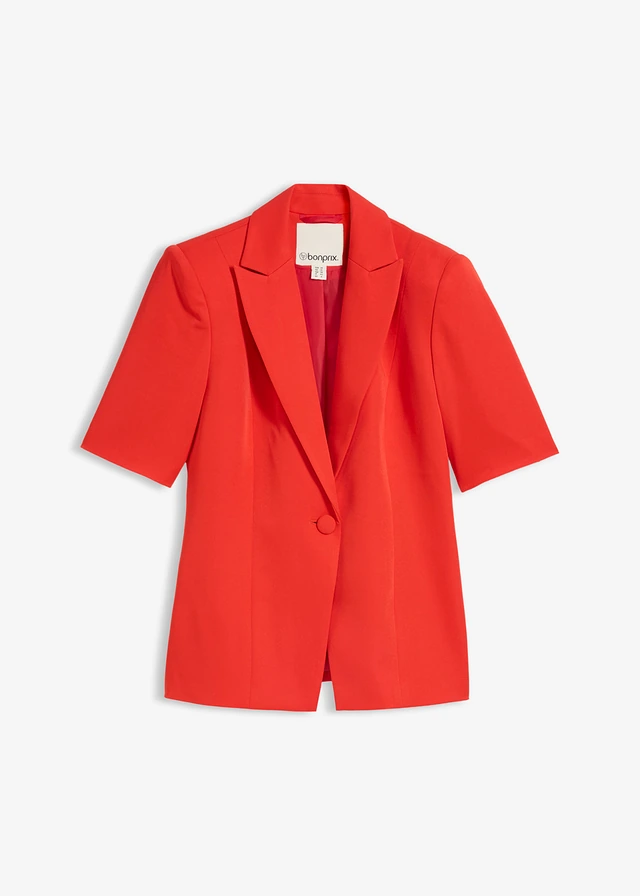 Zandloper blazer, Kleur: aardbeirood