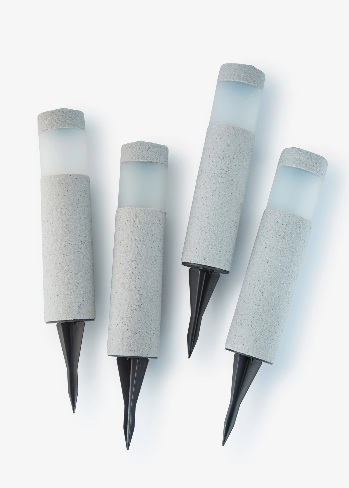 Lot de 4 lampes déco solaires de chemin • gris clair • Boutique bonprix