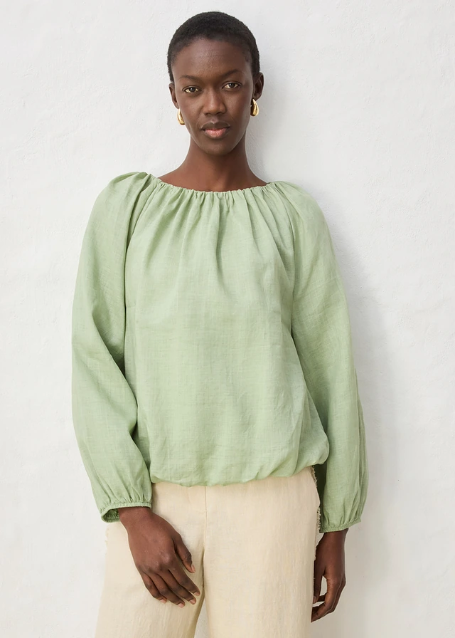 Tunique en ramie, Couleur: vert pâle