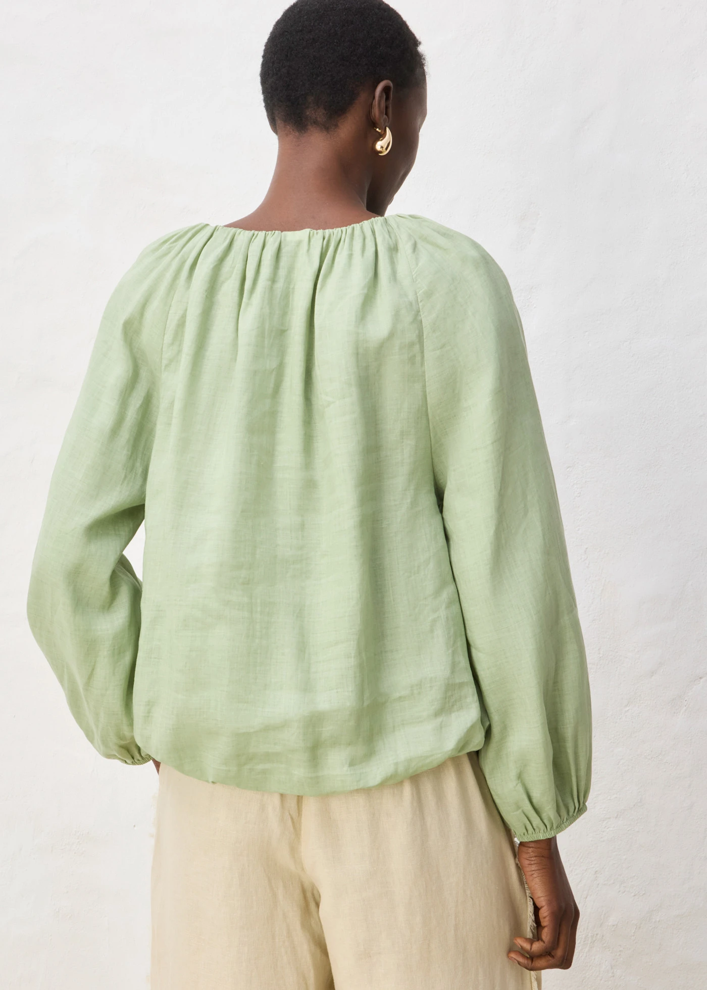 Tunique en ramie • vert pâle • Boutique bonprix