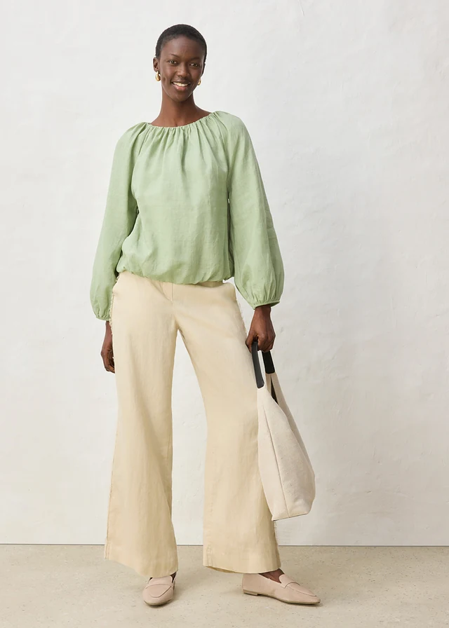 Tunique en ramie, Couleur: vert pâle