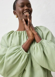 Tuniek van ramie • grijsgroen • bonprix online shop