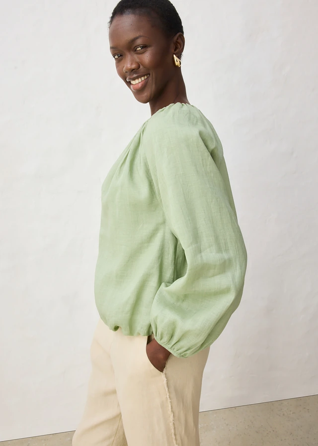 Tunique en ramie • vert pâle • product-page.page-title-suffix